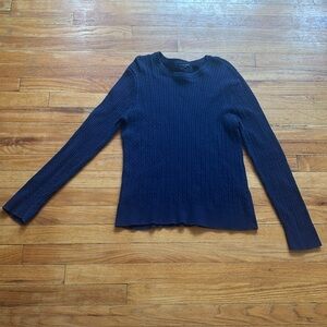 Jeanne Pierre 100% Cotton Cable Knit Sweater